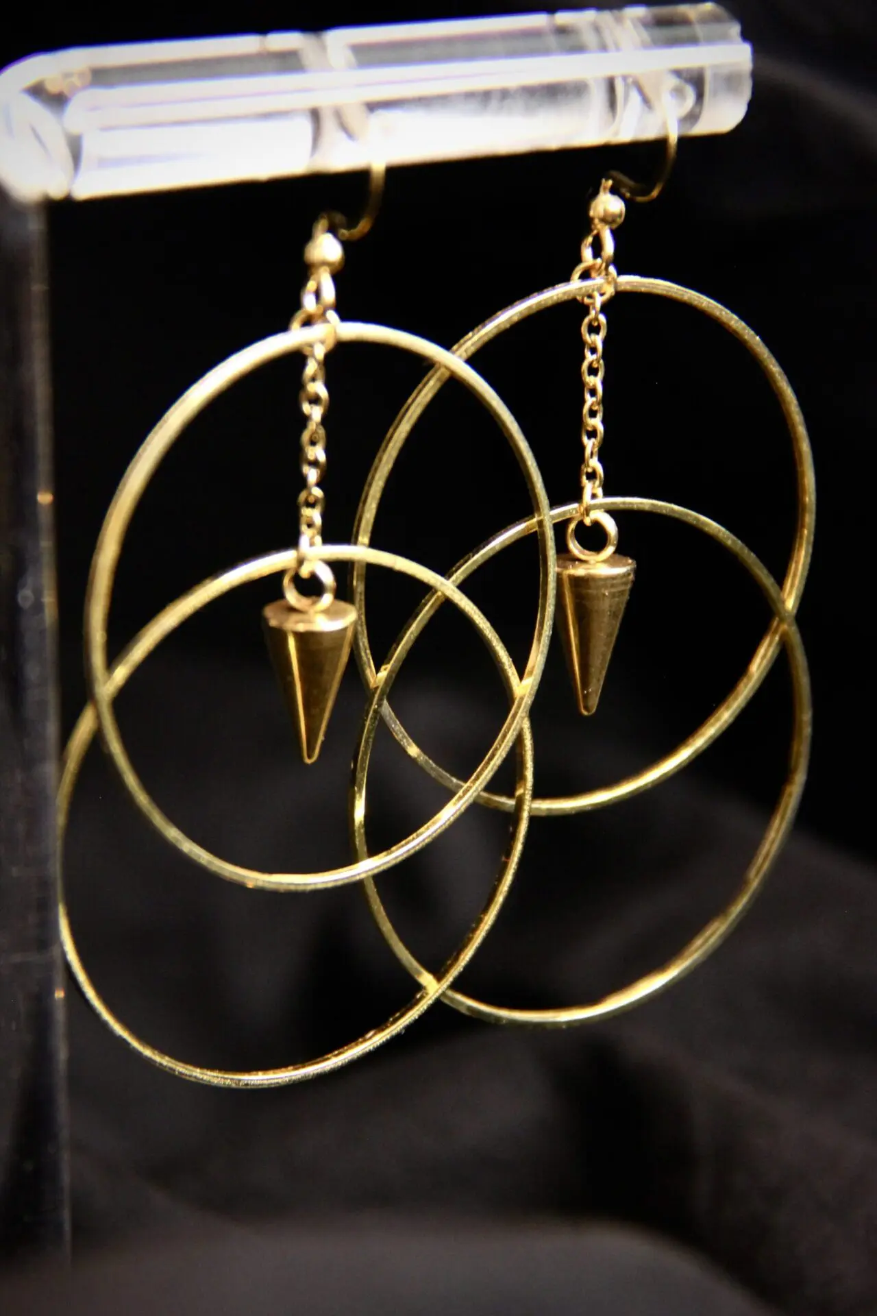 Golden Chain Earrings , Sui Dhaga Hanging Design