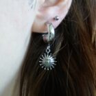 Helios stainless steel boho witchy earrings in silver
