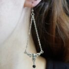 Kaisarion stainless steel gothic earrings in silver