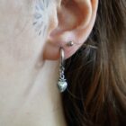 Strawberry Daydream whimsy earrings in silver