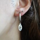 The Rattlesnake boho / witchy stainless steel earrings in silver