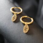 The Rattlesnake boho / witchy stainless steel earrings in gold