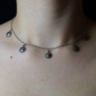 Helios witchy choker with silver stainless steel sun charms
