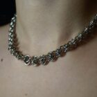Insurgent silver bulky chain necklace in stainless steel