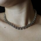 Insurgent silver bulky chain necklace in stainless steel