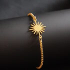 Adjustable gold witchy bracelet with a star