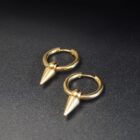 Bleak gold punk earrings in stainless steel